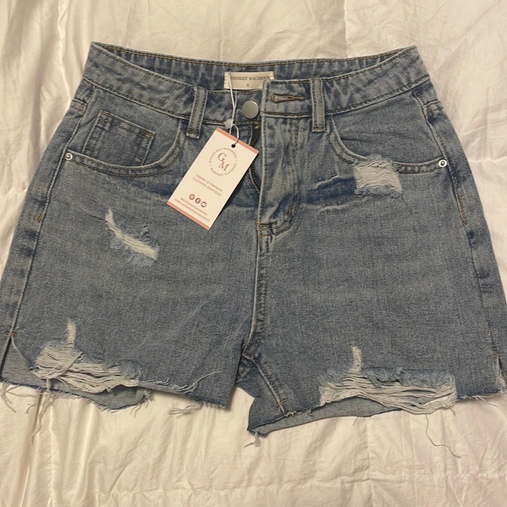 Goodnight macaroon denim high waisted shorts